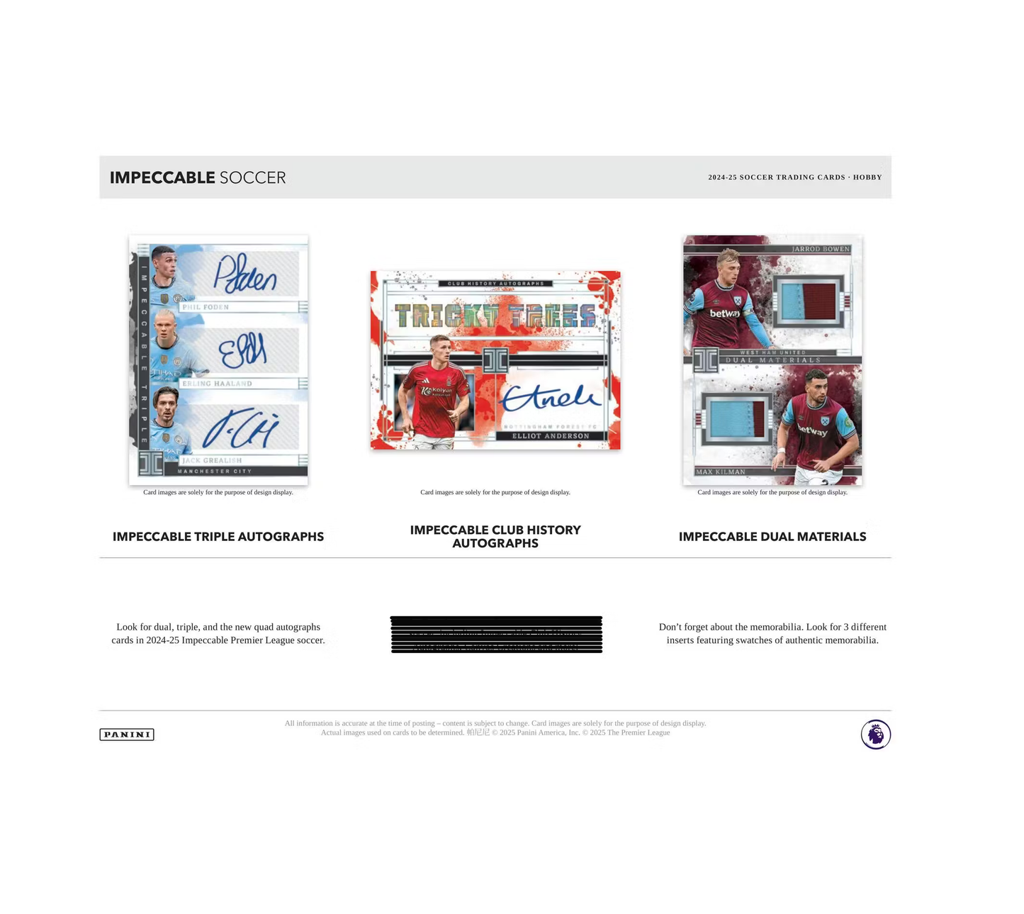 2024-25 Panini Impeccable Soccer Hobby 3-Box Case