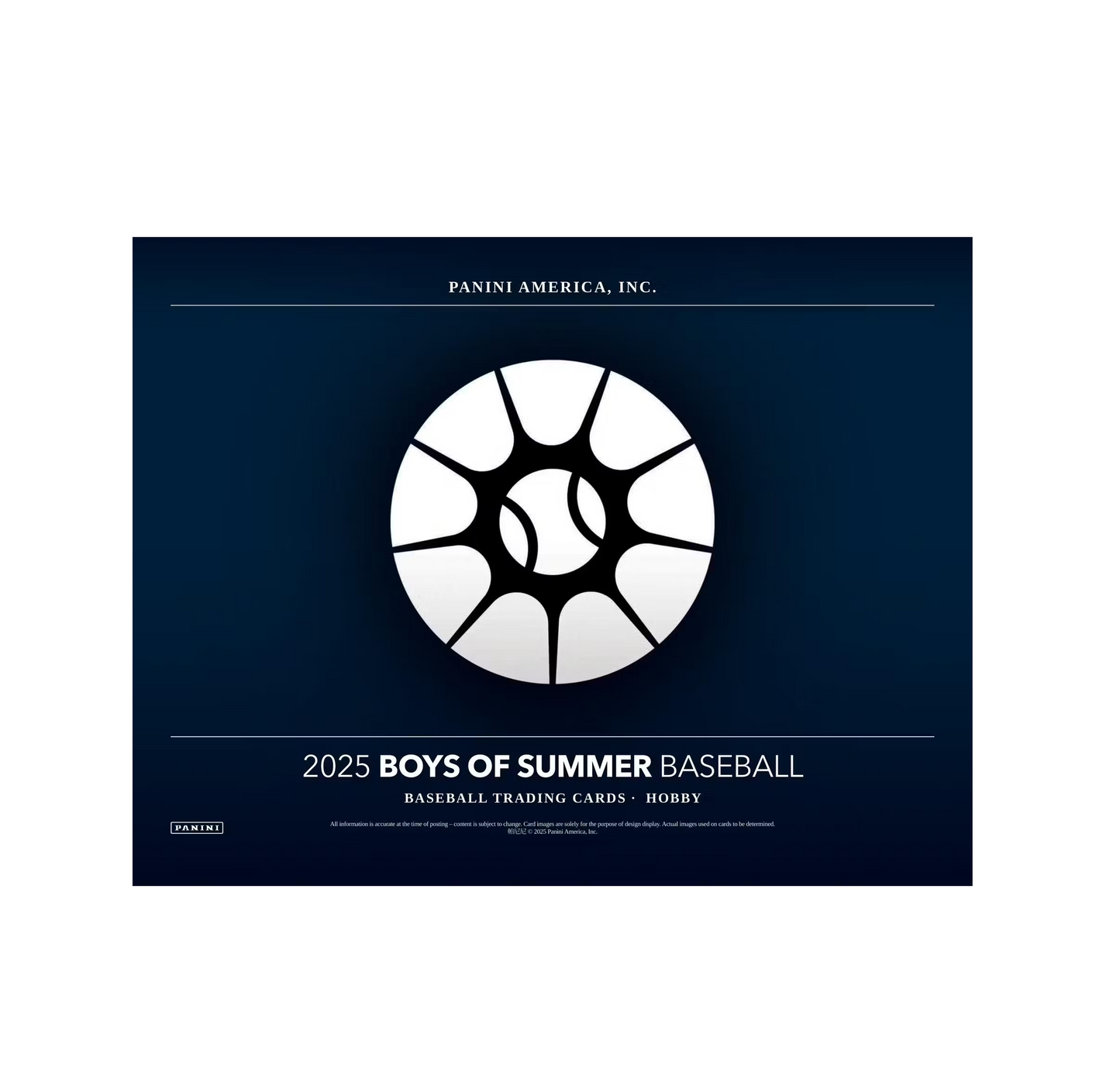 2025 Panini Boys of Summer Baseball Hobby 8-Box Case