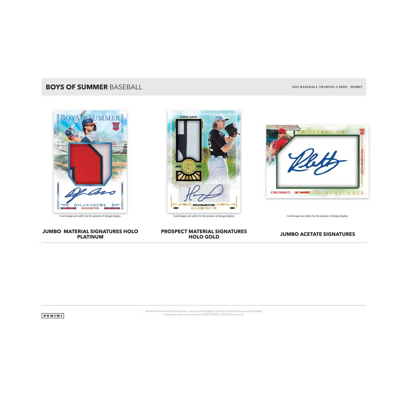 2025 Panini Boys of Summer Baseball Hobby 8-Box Case