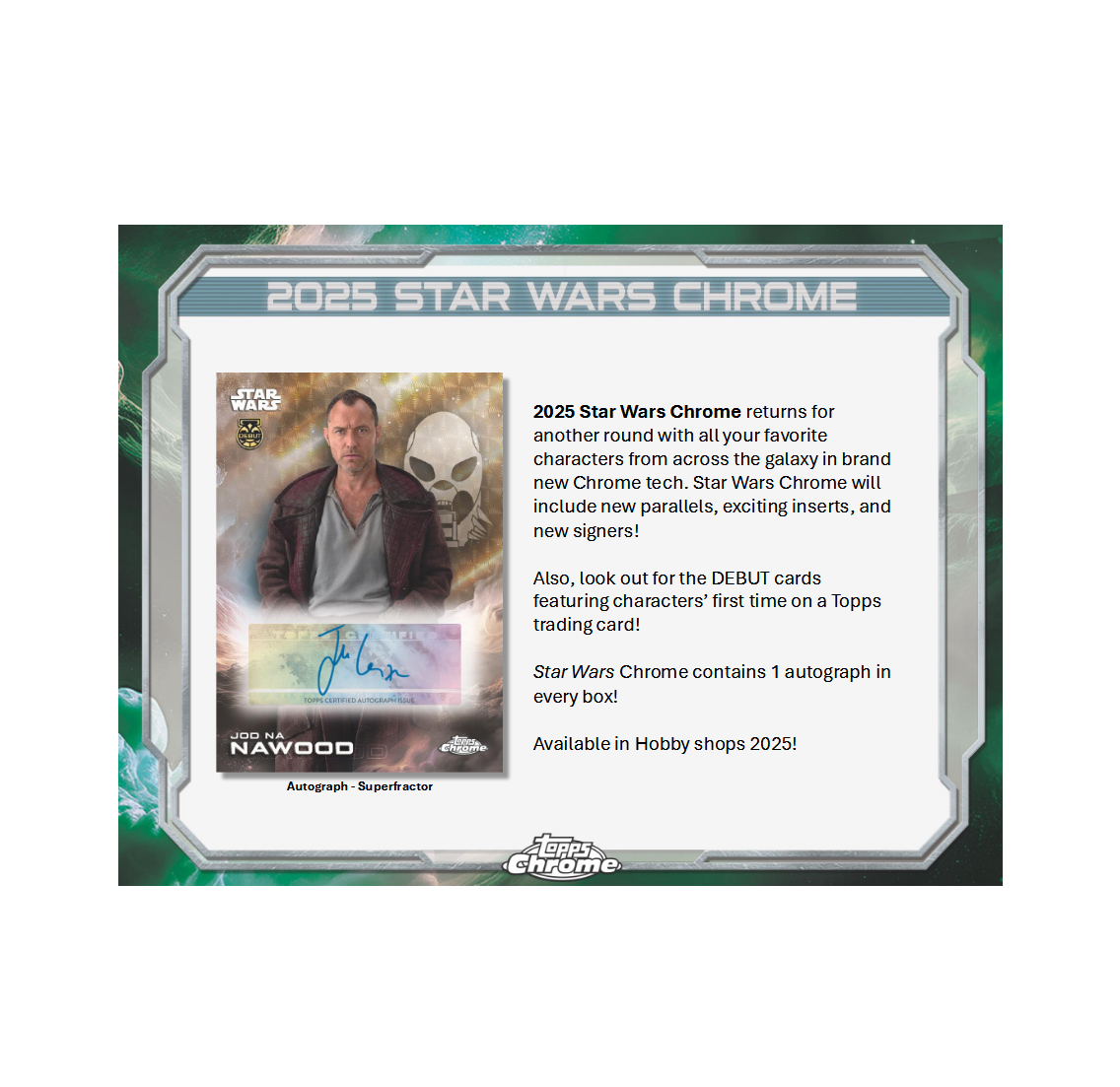 2025 Topps Chrome Star Wars Hobby 8-Box Case