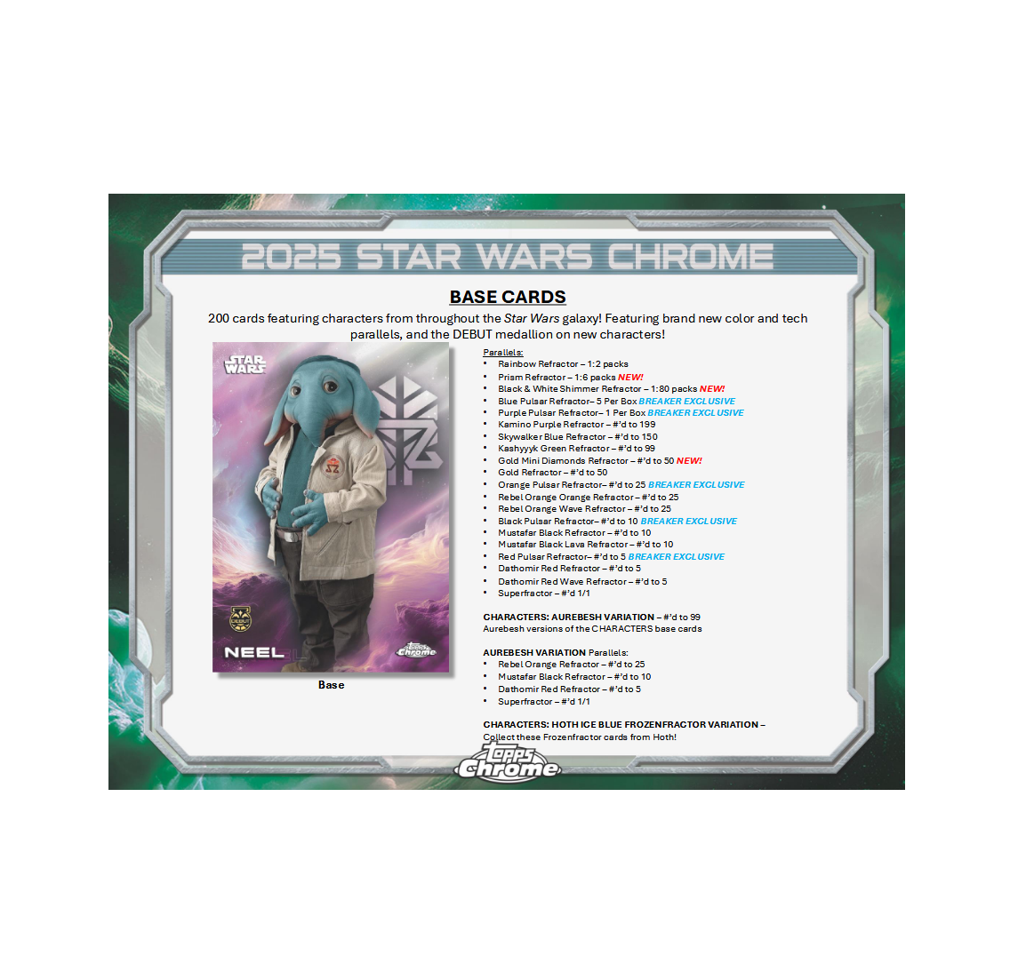 2025 Topps Chrome Star Wars Hobby 8-Box Case