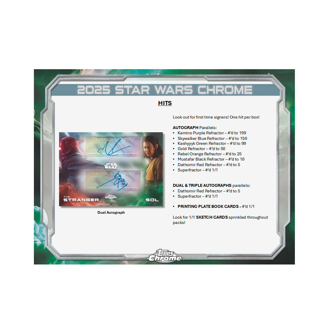 2025 Topps Chrome Star Wars Hobby 8-Box Case