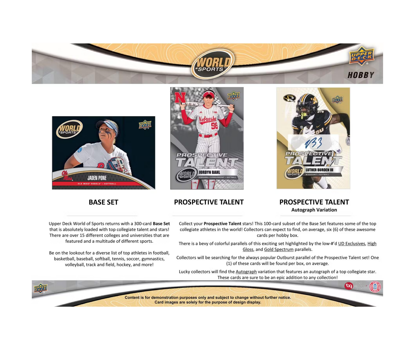 2025 Upper Deck World of Sports Volume 1 Multisport Hobby 12-Box Case