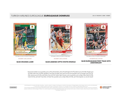 2024-25 Panini Donruss Euroleague Basketball Hobby 12-Box Case