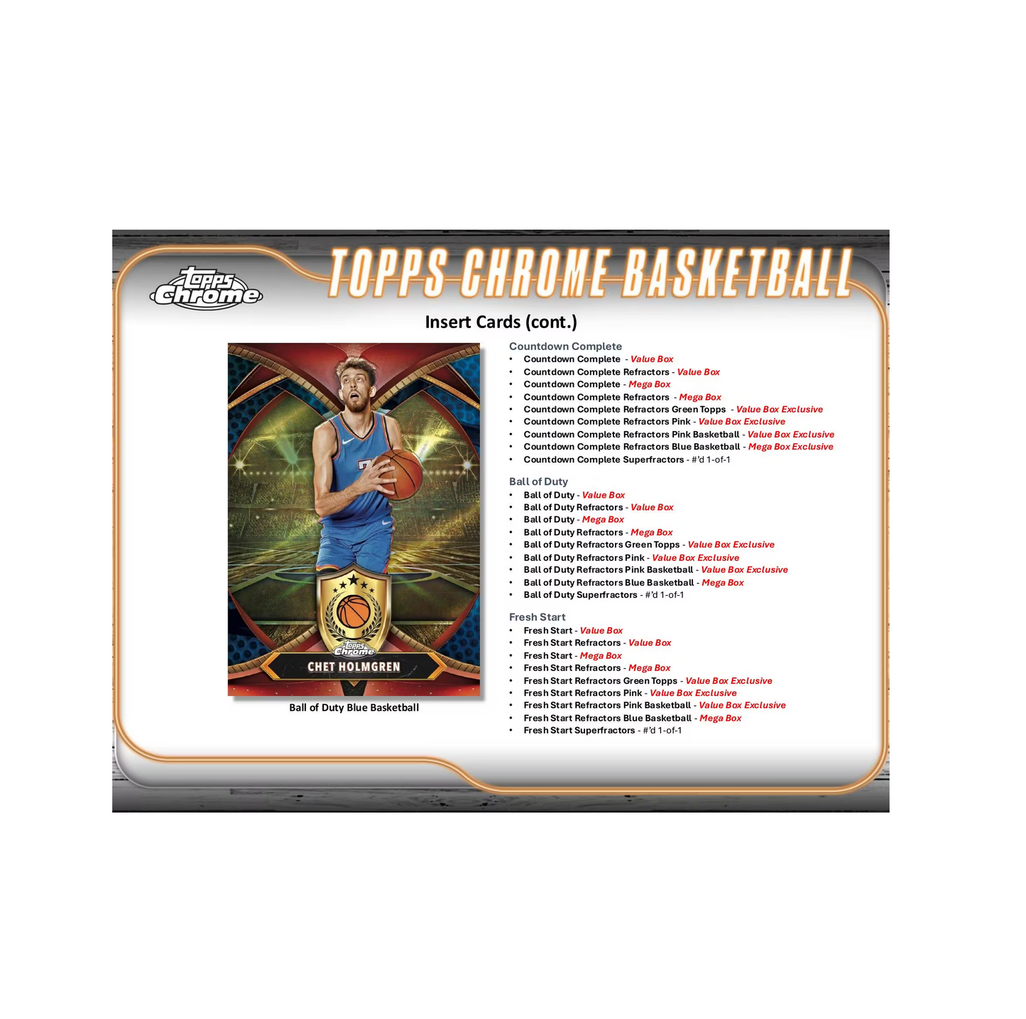 2024-25 Topps Chrome Basketball Mega 20-Box Case