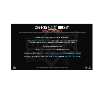 2024-25 Upper Deck O-Pee-Chee Platinum Hockey Blaster 20-Box Case