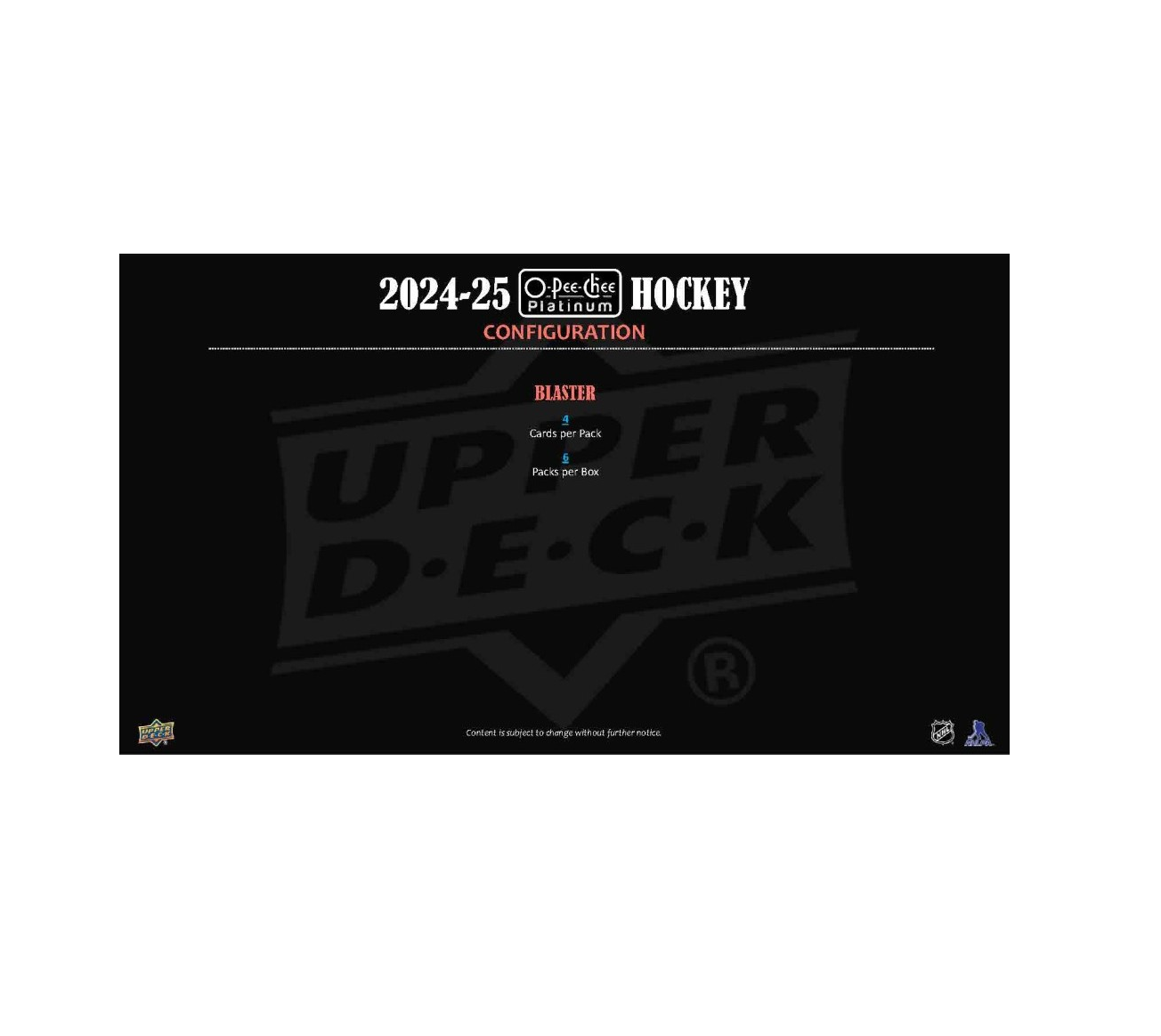 2024-25 Upper Deck O-Pee-Chee Platinum Hockey Blaster 20-Box Case