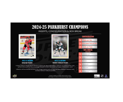 2024-25 Upper Deck Parkhurst Champions Hockey Hobby 12-Box Case