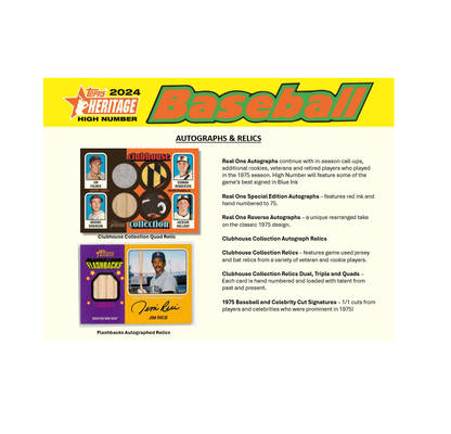 2024 Topps Heritage High Number Baseball Hobby 12-Box Case