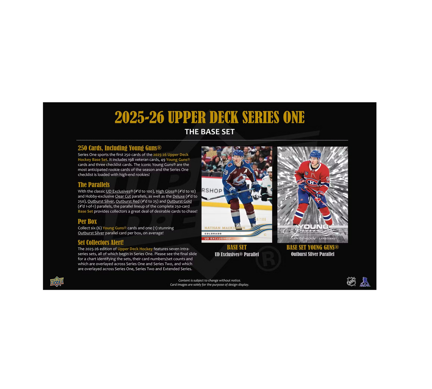2025-26 Upper Deck Series 1 Hockey Hobby 12-Box Case