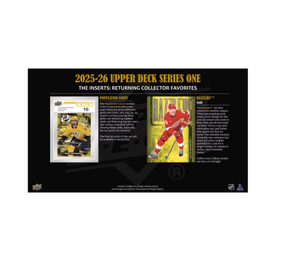 2025-26 Upper Deck Series 1 Hockey Hobby 12-Box Case