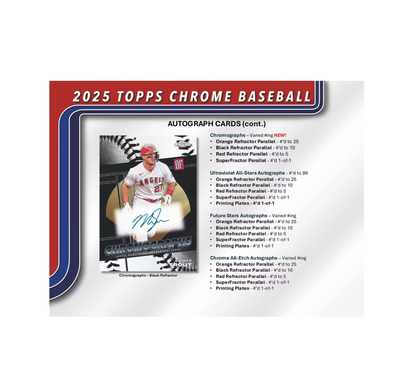 2025 Topps Chrome Baseball Breaker Delight 6-Box Case