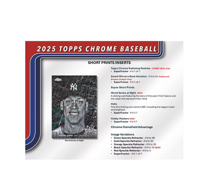 2025 Topps Chrome Baseball Jumbo Hobby 8-Box Case