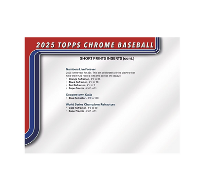 2025 Topps Chrome Baseball Jumbo Hobby 8-Box Case