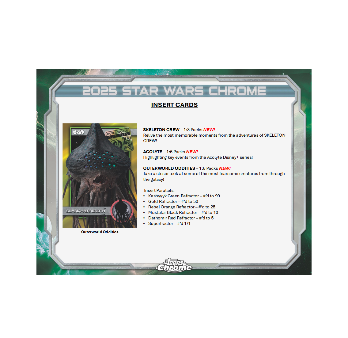 2025 Topps Chrome Star Wars Hobby 8-Box Case