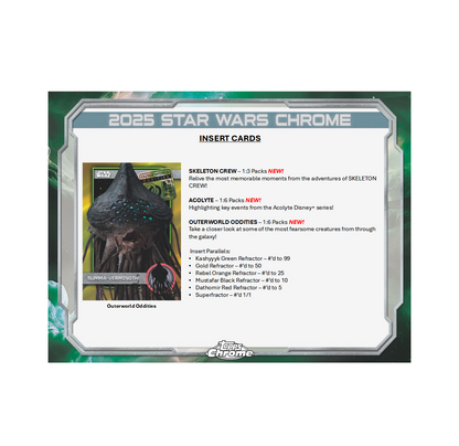 2025 Topps Chrome Star Wars Hobby 8-Box Case