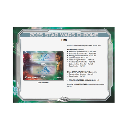 2025 Topps Chrome Star Wars Hobby 8-Box Case