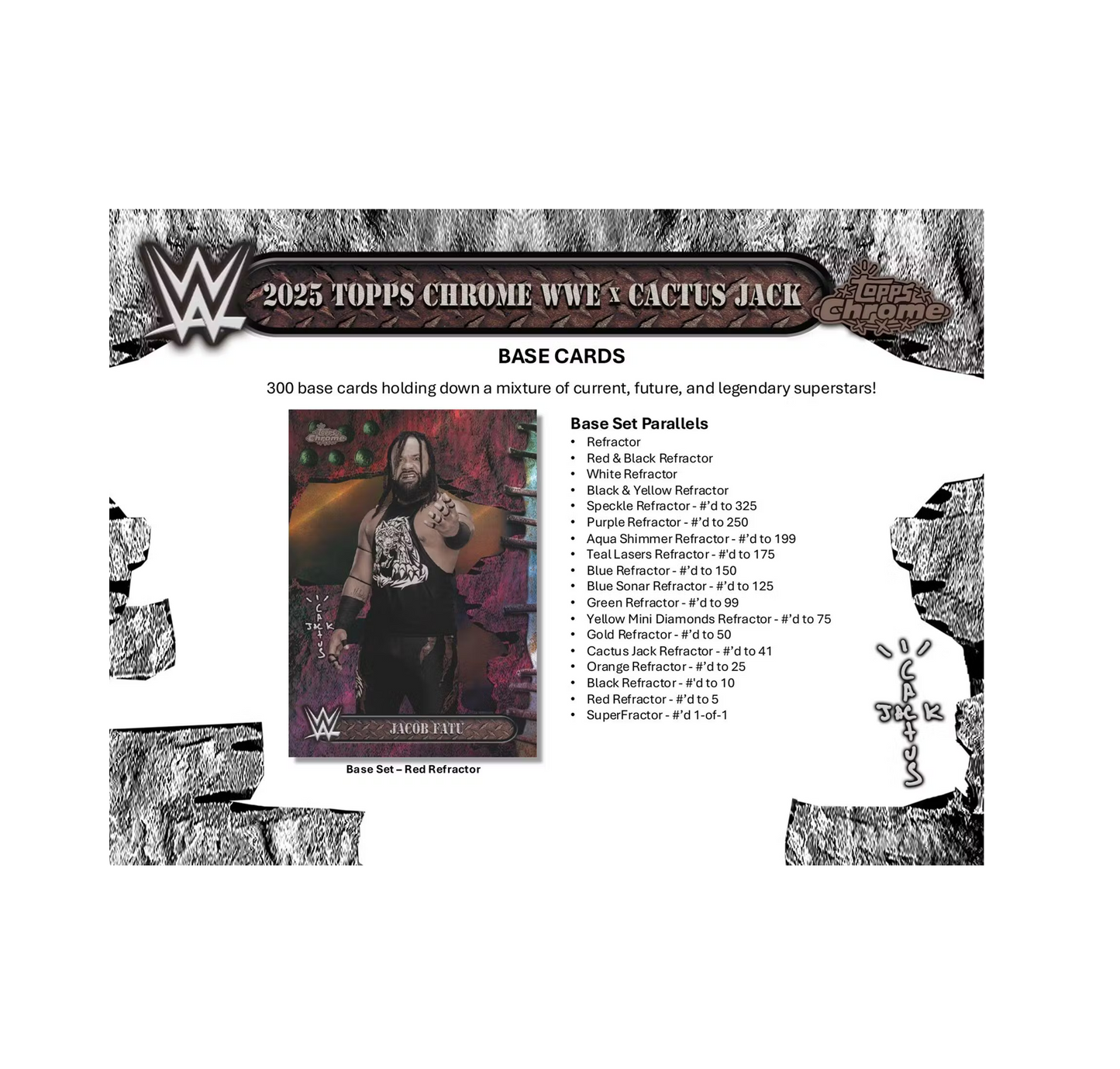 2025 Topps Chrome WWE x Cactus Jack Hobby Box