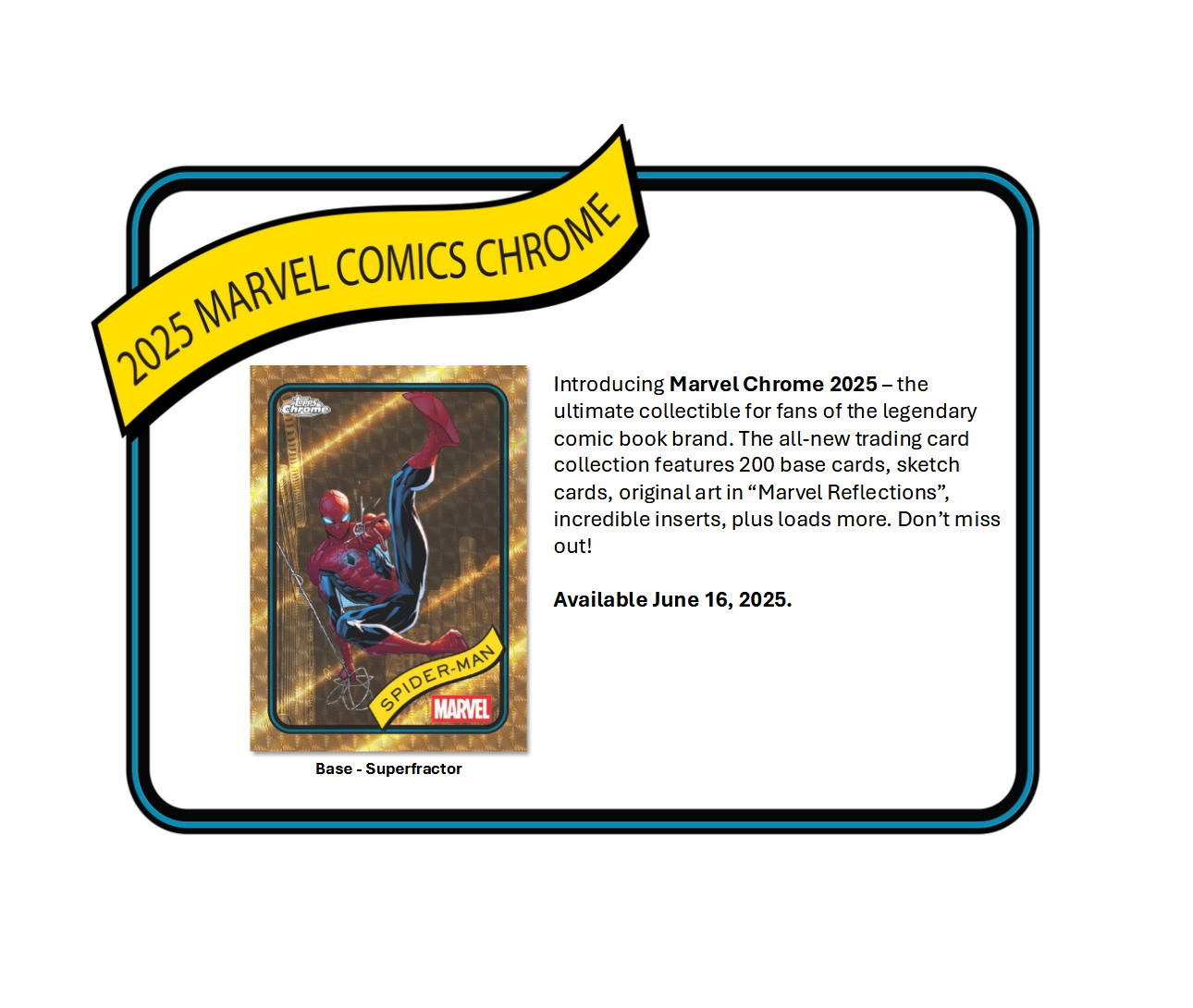 2025 Topps Marvel Chrome Hobby Box
