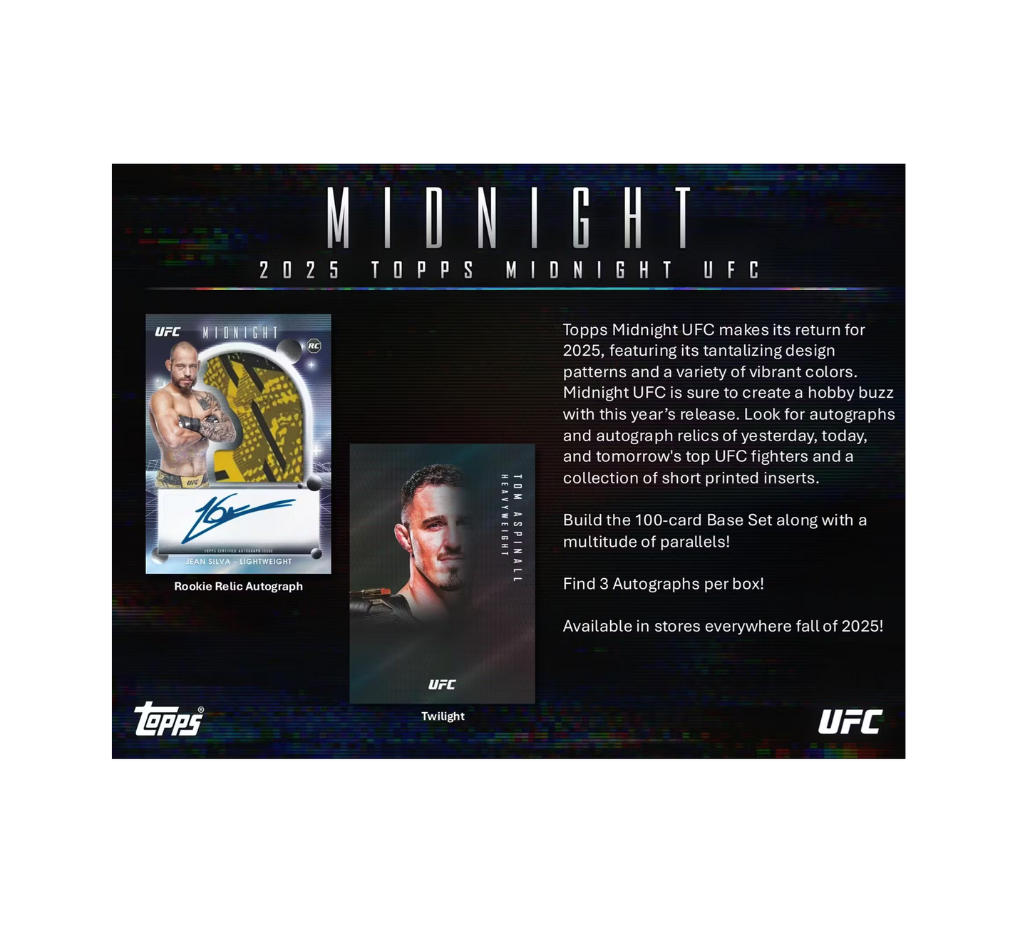 2025 Topps Midnight UFC Hobby 8-Box Case