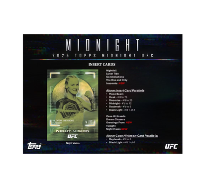 2025 Topps Midnight UFC Hobby 8-Box Case