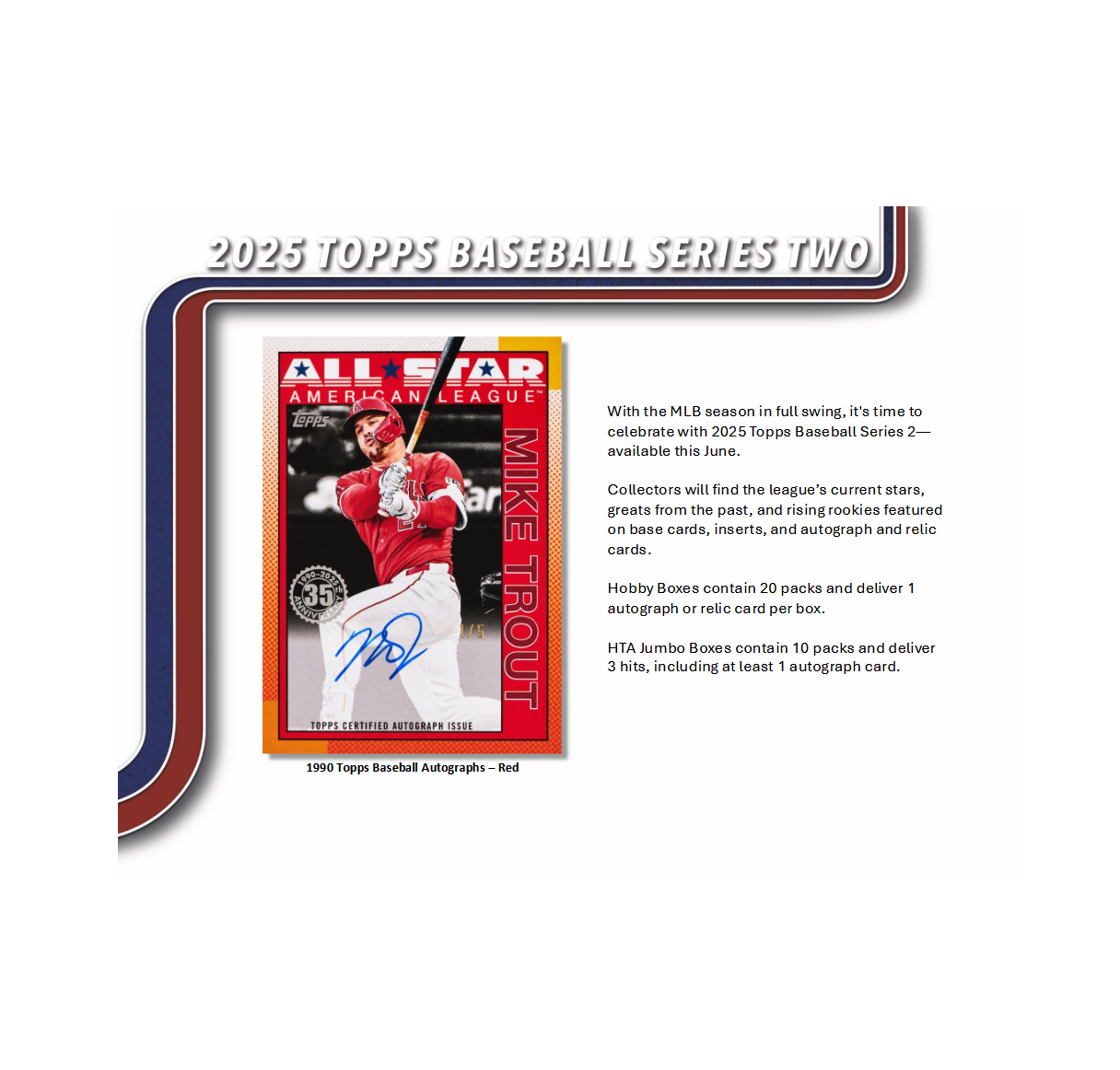 2025 Topps Series 2 Baseball Hobby Jumbo 6-Box Case