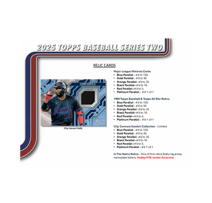 2025 Topps Series 2 Baseball Hobby Jumbo 6-Box Case