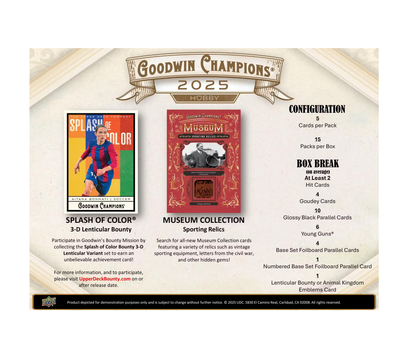2025 Upper Deck Goodwin Champions Hobby 16-Box Case
