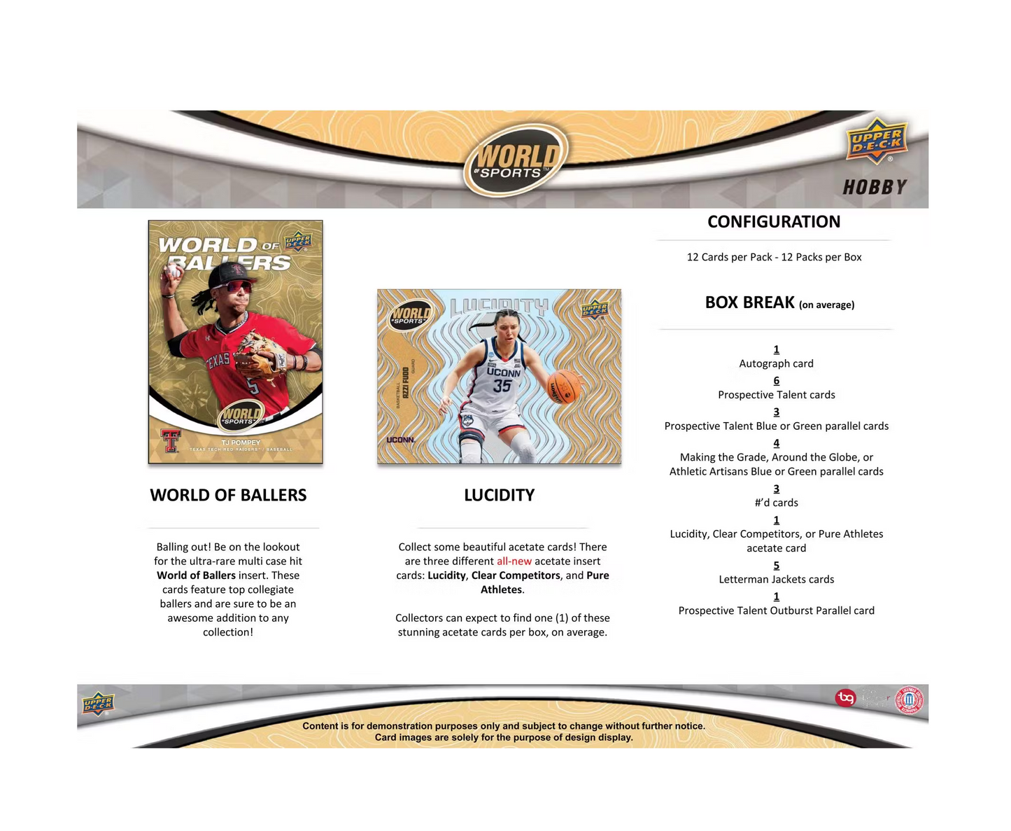 2025 Upper Deck World of Sports Volume 1 Multisport Hobby 12-Box Case