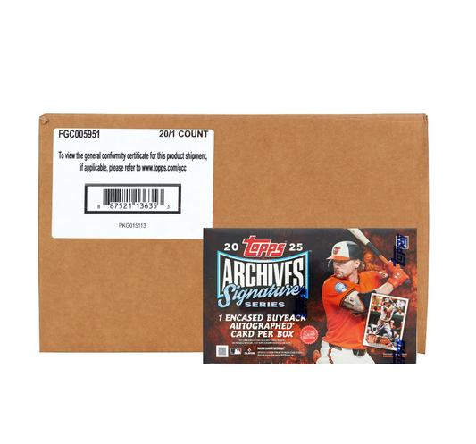 2025 Topps Archives Signature Series Active Player Edition Baseball Hobby 20-Box Case