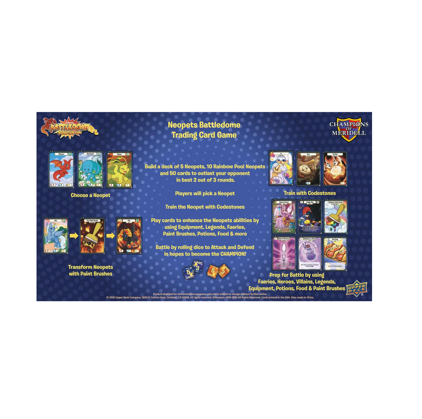 Neopets Battledome TCG Champions of Meridell Booster 12-Box Case